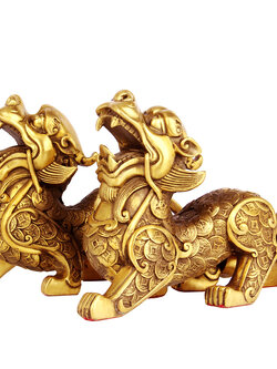 ปี่เซี๊ยะเกร็ดเหรียญทองเรียกทรัพย์เสริมการเงินโดยตรง /ขนาดใหญ่ 1 ตู่