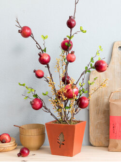 ต้นทับทิมมงคลพร้อมกระถาง เครื่องประดับปรับฮวงจุ้ย,ของแต่งบ้านมงคล สไตล์จีน