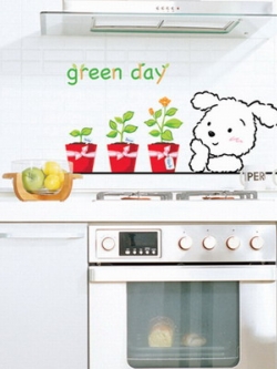 swst-34 Wall sticker หมาน้อย Green Day 30x60 cm
