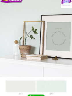 วอลเปเปอร์ลายเรียบ สีเขียว 3017