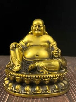 รูปหล่อทองเหลืองพระสังกัจจายน์ อรหันต์แห่งความอุดมสมบูรณ์ จากมณฑลเหอหนาน ประเทศจีน