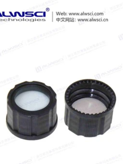 ฝาเปิดสีดำ 18-400 Black. Open Top PP Cap with 18-400 PTFE/White Silicone (100 ชิ้น/แพ็ค)