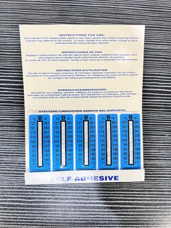 แผ่นวัดอุณหภูมิ แสดงผล 10 ระดับอุณหภูมิ (10 ชิ้น/แพ็ค) THERMAX® 10 LEVEL