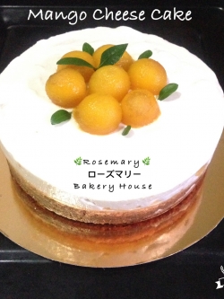 ชีสเค้กมะม่วง (ขนาด 3 ปอนด์) / Richy Mango Cheese Cake (3 Pound / 8'' x 8")