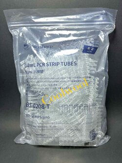 PCR 8 Strip PCR tubes, clear 0.2 ml (200 ชิ้น/แพ็ค), Biosharp