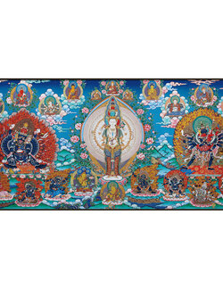 #ภาพวาดทังก้า(Thangka)ภาพวาดทิเบต ทังก้า มันดาลา พุทธศิลป์ชั้นสูง