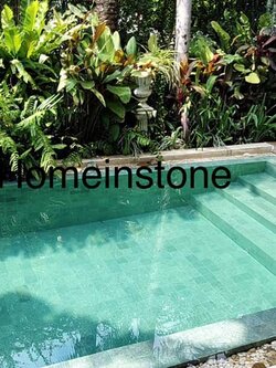 หิน Green Sukabumi ปูสระว่ายน้ำแล้วสวยมากจริงๆ