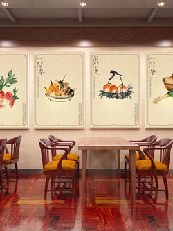 #ภาพวาดสไตล์จีน รูปแบบร่วมสมัย ขนาด 50x70 cm. เฟนม 25 mm. ไม่มีกรอบ