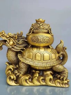 เต่ามังกรแบกเงินแบกทอง เสริมดวงการเงิน,การงาน,การค้าร่ำรวยมีกำไร