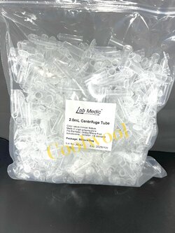 Micro Centrifuge tube 2.0ml(500ea/pkg)-หลอดปั่นเหวี่ยงขนาด 2 ml(500 ชิ้น/แพ็ค), Lab medic