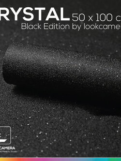 CRYSTAL BLACK EDITION แผ่นฉากหลังคริสตัลสีดำ ขนาด 50x100 ซม