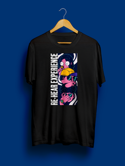 T-Shirt : RE-HEAR EXPERIENCE สีดำ
