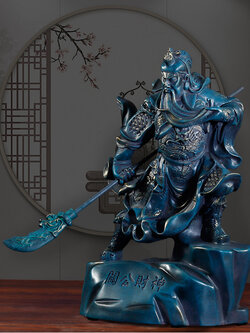 เทพเจ้ากวนอูงานเรซิ่นลงสีคุณภาพสูง เสริมมงคลในทุกๆด้าน