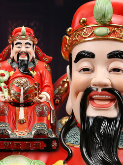 เทพไท้ส่วยเอี๊ย เทพแห่งเงินทอง,ความมั่งคั่ง เนื้อเรซิ่นคุณภาพสูง บูชาเพื่อเสริมศิริมงคลเสริมโชคลาภ