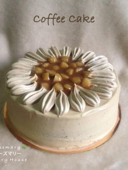 เค้กกาแฟ แบบคลาสสิค (Coffee Caramel Maccadamia Cake) (1 ปอนด์) (1 Pound / 6" x 6")