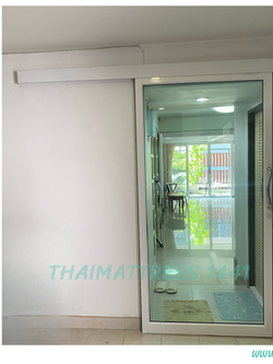 กระจกบานเลื่อน แบบบานแขวน