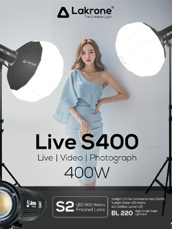 Live S400 Sunlight Set 400 Watts ชุดไฟสำหรับไลฟ์ 400 วัตต์ 5600K รีวิว สอน ถ่ายวีดีโอ หนังสั้น ถ่ายภาพ ไฟสอนออนไลน์ รีวิวอาหาร รีวิวเครื่องสำอางค์ สอนโยคะนำกิจกรรม