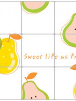 L-10 Anti-flame อลูมิเนียมสติ๊กเกอร์ ลายผลไม้ ขนาด 75x45 cm