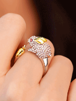 แหวนเพชรเสริมมงคล ประจำปีเกิด 12 นักษัตร ขนาดฟรีไซส์