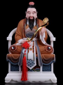 ซันซิง 3 ปรมาจารย์สูงสุดของลัทธิเต๋า เสริมมงคลชีวิตในทุกๆด้าน (หินหยกลงสีคุณภาพสูง)