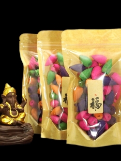 ธูปกำยานน้ำตก(ควันไหลลง) กลิ่นหอมจากพืชพรรณธรรมชาติ บรรจุถุงขนาด 50 ชิ้น