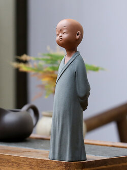 นักบวชนิกายเซน ดินเผาเซรามิกสไตล์จีน จากมณฑลซานตง ประเทศจีน