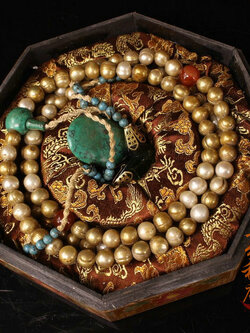 ประคำมุกเครื่องประดับจีนโบราณพร้อมกล่อง ของแท้จากร้านของเก่าในปักกิ่ง