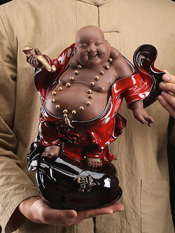 พระสังกัจจายน์เนื้อดินเผา,เซรามิกสไตล์จีน อรหันต์แห่งความอุดมสมบูรณ์