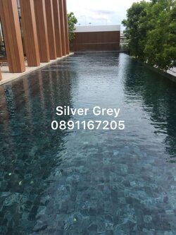 Silver Grey หินธรรมชาติสำหรับปูสระว่ายน้ำ พื้น/ผนัง ห้องน้ำ ทางเดิน