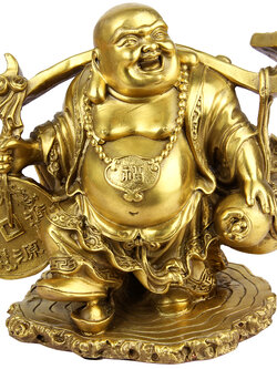 รูปหล่อทองเหลืองพระสังกัจจายน์ อรหันต์แห่งความอุดมสมบูรณ์ จากมณฑลซานตง ประเทศจีน