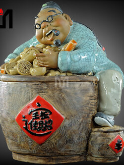 โอ่งเก็บทองเจ้าสัว ตุ๊กตาแต่งบ้านเสริมโชคลาภ เสริมทรัพย์เสริมมงคล