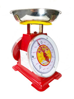 เครื่องชั่งสปริง ตราเฮงเฮงเฮง ตัวถังเหล็ก พิกัด 3 กก. จานลึก