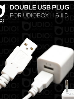 Double USB Plug ปลั๊กสำหรับเสียบใช้ไฟบ้านแบบ 2 ช่อง สำหรับ UDIOBOX III & IIID