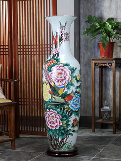 แจกันเซรามิก งานช่างฝีมือชาวจีน จากมณฑลเจียงซี ตั้งวางตกแต่งบ้าน เสริมฮวงจุ้ย