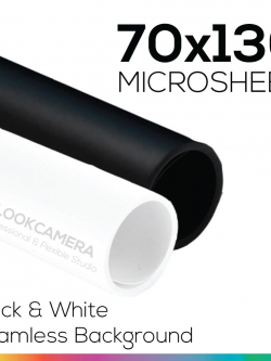 Black & White 70x130 cm ชุดคู่เริ่มต้น แผ่นไมโครชีทสีขาวและดำของแท้