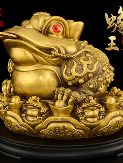 #คางคกเศรษฐี (กิมเซียมซู) งานทองเหลืองคุณภาพสูง ปรับฮวงจุ้ยการเงิน ดึงดูดโชคลาภ