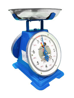 เครื่องชั่งสปริง ตราไก่สามห่วง ตัวถังเหล็ก พิกัด 7 กก. จานลึก