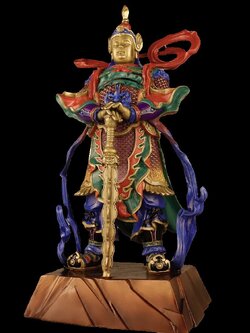 พระเวทโพธิสัตว์(อุ่ยท้อผ่อสัก) งานทองเหลืองลงสีคุณภาพสูง เสริมมงคลในทุกๆด้าน