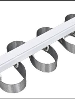 รางม่านลอน Snake shape รางสีขาว รุ่นเทปผ้า 14.5 ซม. รางผ้าม่าน