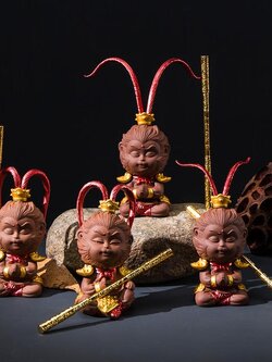 ตุ๊กตาดินเผาเห้งเจีย Monkey King เสริมมงคล,ตบแต่งห้อง