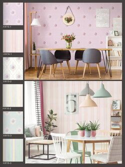 วอลล์เปเปอร์ลายหลุยส์ดอกไม้ เอเชียวอลล์