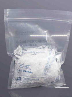 PCR 8 Strip PCR flat caps, clear (200 ชิ้น/แพ็ค), Biosharp