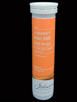 กระดาษทดสอบเหล็ก Iron test strip (100 strips/pk)