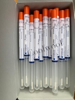 ก้านสำลีสำหรับเก็บตัวอย่าง Flock Swab sampler(1pc/tube,100tube/pkg)-Copan, USA