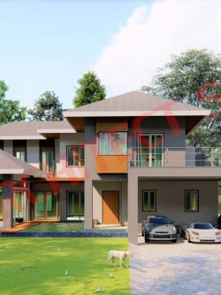 แบบบ้าน 2 ชั้น พร้อมสระว่ายน้ำ สไตล์สไตล์คอนเทมโพรารี่ NA-202 ขนาด 652.23 ตร.ม. 5 ห้องนอน 5 ห้องน้ำ