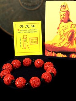 สร้อยข้อมือลูกปัดมังกรแดง เสริมโชคลาภ ขนาดข้อมือ 16-19 cm.