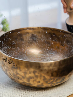 Tibetan Singing Bowl ขันทิเบต(ทองเหลือง) งานทำมือโดยช่างฝีมือชาวเนปาล