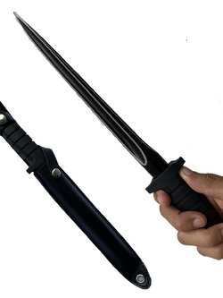 มีดขูดชาร์ป เหล็กขูดชาร์ปขนาด 13.6 นิ้ว (34.5 ซม.) ด้ามโพลีเมอร์ พร้อมซองหนังร้อยเข็มขัดสำหรับเก็บ