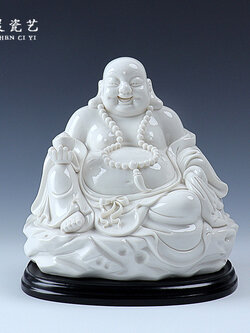 พระสังกัจจายน์อรหันต์แห่งความอุดมสมบูรณ์เนื้อเซรามิกคุณภาพสูง บูชาเพื่อเสริมศิริมงคล