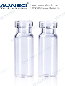 2mL Glass Flat Base 11mm Crimp Vial Wide Opening (100 ชิ้น/แพ็ค)